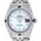 Rolex Mens Stainless Steel White Diamond Lugs And Sapphire Datejust 36MM