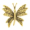 Vintage Tiffany & Co. 18K Yellow Gold Detailed Textured Butterfly Pin Brooch