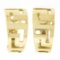 Solid 18K Yellow Gold Polished Graduating Greek Key Open Work Cuff Earrings