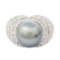 12.0mm Tahitian Pearl and 1.96 ctw Diamond 14KT White Gold Ring