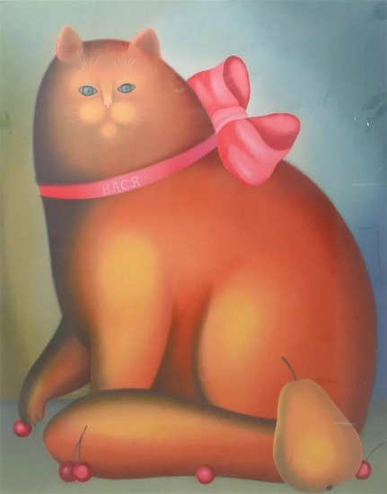Igor Galinin Cat with Ribbon