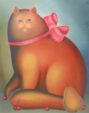 Igor Galinin Cat with Ribbon