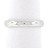 Classic 14K White Gold 3.4mm Plain Domed Polished Stackable Wedding Band Ring