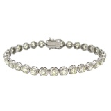 7.58 ctw Diamond Tennis Bracelet - 14KT White Gold