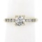 Vintage 14k Gold.70 ctw Old European Diamond Solitaire w/ Accents Engagement Rin