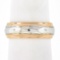 Vintage 14k Gold Faceted Center Polished Finish Eternity Stack Wedding Band Ring