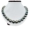 Pearl and Diamond Necklace - 14KT Yellow Gold