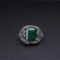 18k White Gold Emerald & Multistone Cocktail Ring by Victor Loo