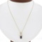 14K TT Gold 0.80 ctw Marquise Amethyst Solitaire w/ Fancy Frame Pendant & Chain