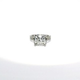 5.02 ct. EGL USA Diamond Wedding Engagement Ring - 14KT White Gold