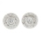 18k White Gold 0.80 ctw Round Brilliant Cut Diamond Halo Cluster Stud Earrings