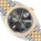 Mens 18K Two Tone Yellow Gold And Stainless Steel Wimbledon Roman Dial Datejust