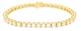8.52 ctw Diamond Tennis Bracelet - 14KT Yellow Gold