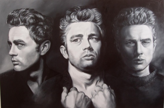 James in Black & White ORIGINAL by Margaret Korona