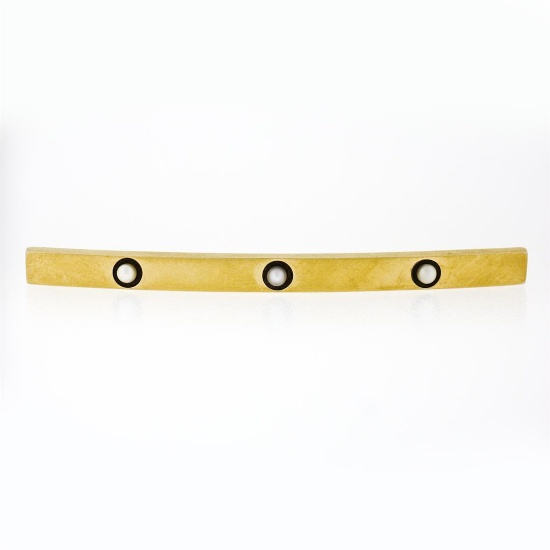 Art Nouveau 14k Gold Natural Seed Pearl Bar Pin Brooch