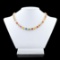 44.56 ctw MultiColor Sapphire and 8.80 ctw Diamond 14K Yellow Gold Necklace