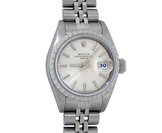 Rolex Ladies Stainless Steel Silver Index 26MM Quickset Datejust Wristwatch