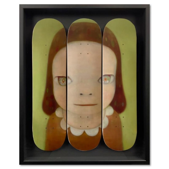 Miss Margaret Skateboard Triptych by Nara Yoshitomo
