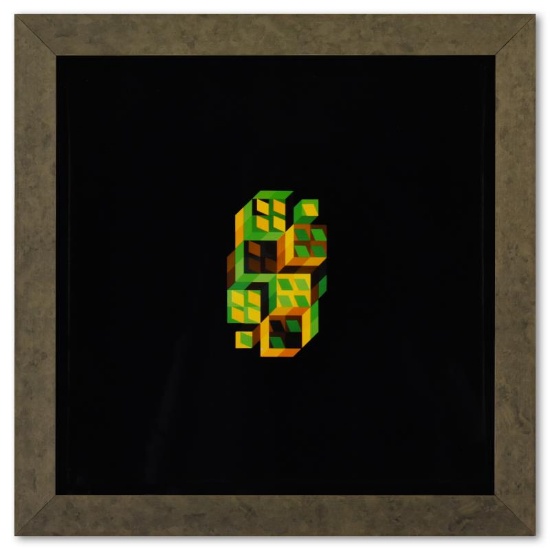 Tridim - P de la serie Hommage A LHexagone by Vasarely (1908-1997)