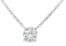 0.93 ct. Diamond Solitaire Necklace - 14KT White Gold
