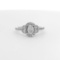 0.79 ctw Diamond Halo Wedding Ring - 14KT White Gold