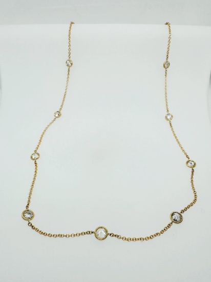 2.95 ctw "Diamonds by the Yard" Diamond Necklace - 18K Yellow Gold