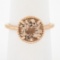 NEW 14k Rose Gold 1.98 ctw Round Morganite Solitaire w/ Twisted Wire Work Ring