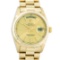 Rolex Mens 18K Yellow Gold Champagne Index Day Date President 36MM