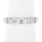 Gemlok 18K Gold 0.76 ctw Bar Channel Round Ideal Cut Diamond Wedding Band Ring