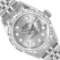 Rolex Ladies Stainless Steel Silver Diamond Date Wristwatch 26MM