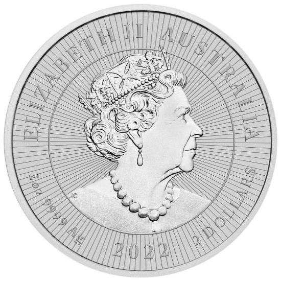 2022 2oz Australian Piedfort Dingo Silver Coin