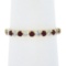 14K Gold 0.53 ctw Alternating Round Brilliant Ruby & Diamond Prong Stack Band Ri