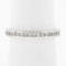 18k White Gold 0.80 ctw Channel Princess Diamond Eternity Stack Wedding Band Rin