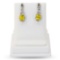 4.29 ctw Yellow Sapphire and 0.70 ctw Diamond Platinum Earrings