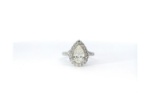 14kt WG Lady's Pear Shape Diamond Ring