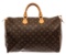 Louis Vuitton Brown Monogram Canvas Leather Speedy 40 Satchel Bag