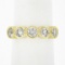 NEW Custom Made 18K Yellow Gold 1.21 ctw Bezel Diamond 5 Stone Wedding Band Ring