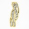 14K Yellow Gold 0.80 ctw Baguette Cut Diamond Channel Set Braided Slide Pendant
