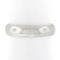 Unisex Classic 10K White Gold 4mm Plain Domed Polished Stack Wedding Band Ring