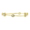 Ippolita 18K Gold 7.5 4.93 ctw Bezel Smoky Quartz Station Slip On Bangle Bracele