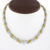 Vintage McTeigue & Co. Platinum & 18K Gold 14.1 ctw Marquise Diamond 16