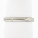 Vintage Palladium 2.45mm Pinched Grooved Eternity Stackable Wedding Band Ring