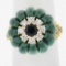 Vintage 18k Yellow Gold Carved Malachite w/ Diamond & Sapphire Statement Ring