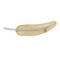 Vintage 18K Gold & Platinum 1 ctw Diamond Polished Long Feather Leaf Brooch Pin