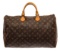 Louis Vuitton Brown Monogram Canvas Leather Speedy 40 Satchel Bag