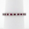 New .900 Platinum .92 ctw Calibre Ruby Diamond Double Milgrain Eternity Band Rin