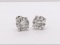 4.01 ctw Diamond Stud Earrings - Platinum