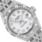 Rolex Ladies Stainless Steel Silver Diamond and 18K Gold Pyramid and Diamond Bez
