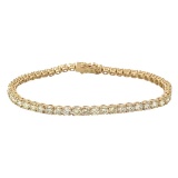 9.25 ctw Diamond Tennis Bracelet - 14KT Yellow Gold