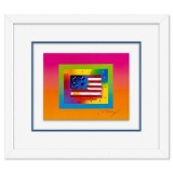 Flag with Heart on Blends by Peter Max
